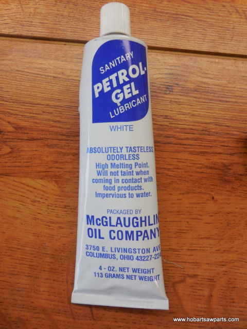 McGlaughlin Petro Gel FOOD GRADE WHITE GREASE  WE RECOMEND McGlaughlin Petro Gel  FOR USE ON THE UPPER SLIDE BAR AND THE  GAUGE PLATE SUPPORT SLIDE RODS